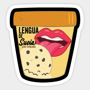 Lengua De Sucia Texas Ice Cream Licking Sticker